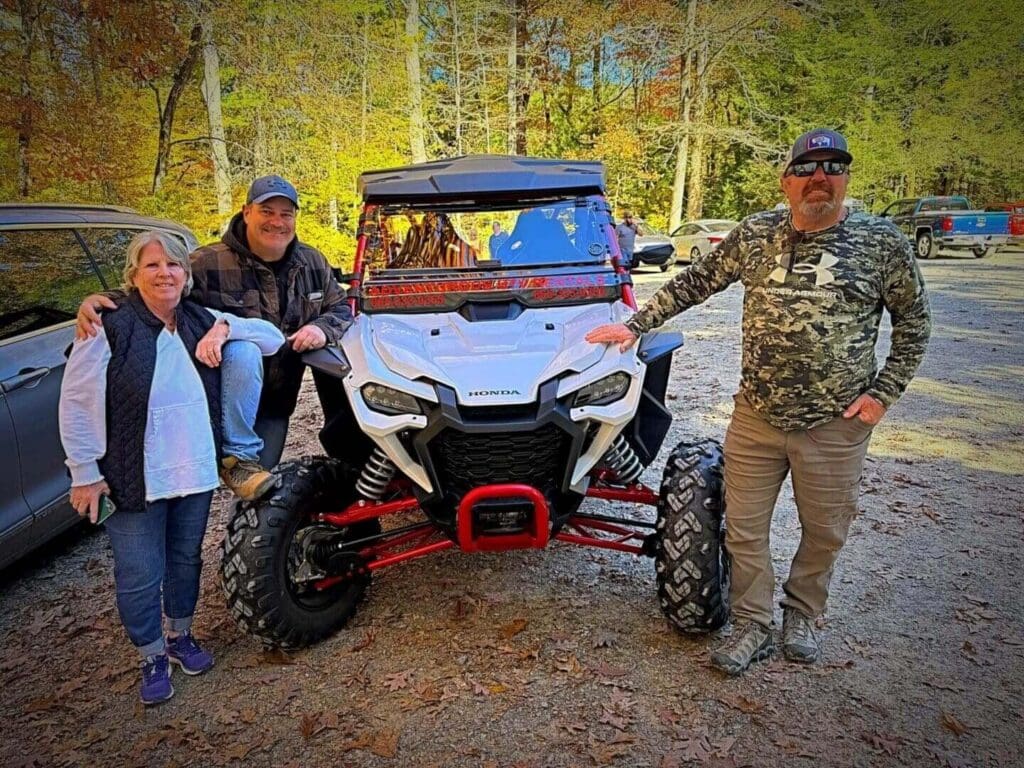 Family enjoying UTV in smoky mountains
